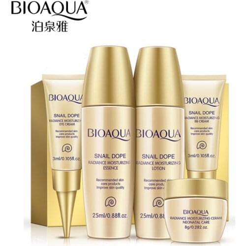 BIOAQUA Luxury Set 5pcs Skin Care Whitening Moisturizing Face Cream Anti Wrinkle Aging Eye Cream Nude Make-up BB Cream Concealer