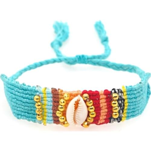 Go2Boho 2021 Boho Beach Shell Tassel Pulseras Handmade Braided Bracelet & Bangle Fabric Cloth Bracelets For Women Gift Jewelry