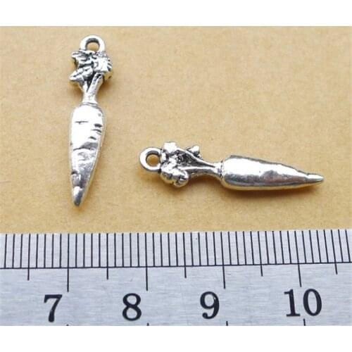 Carrot Vegetables Charm Pendants Jewelry Making Finding DIY Bracelet Necklace Earring Accessories Handmade Tools 5pcs