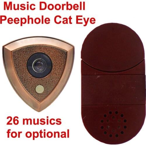 New Arrival Reasonable Price Music Door Bell Home Security Peephole Doorbell / Cat Eye In Stock