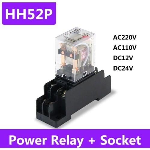 MY3P HH53P MY3NJ Relay Coil General DPDT Micro Mini Electromagnetic Relay Switch with LED AC 220V DC 12V 24V