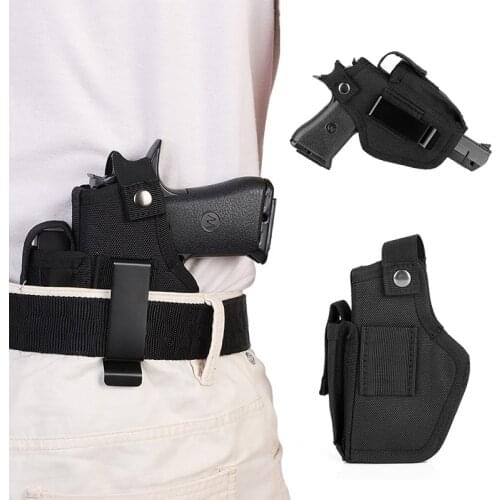 Hunting Articles Leather Gun Holster for Concealed Carry Pistol Airsoft Gun Bag for S&W M&P Shield All Similar Sized Handguns