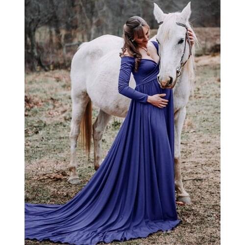 Maternity Dresses For Photo Shoot Maternity Photography Props Long Sleeve Maxi Dresses For Pregnant Women Pregnancy Clothes