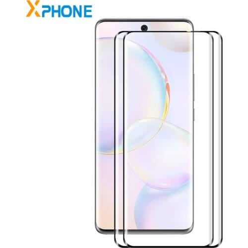 2PCS Phone Glass Film for Honor 50 3D Curved Explosion-proof Full Coverage Film Heat Bending Tempered Glass Protector