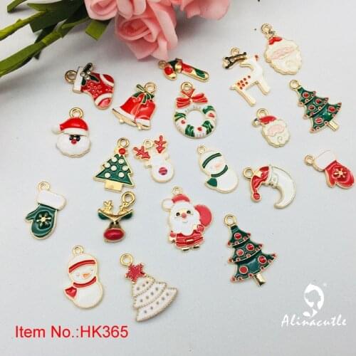 Charms Pendant Mixed Christmas Metal Zinc Alloy Charms for Diy Jewelry Necklace Bracelet Making Handmade Craft