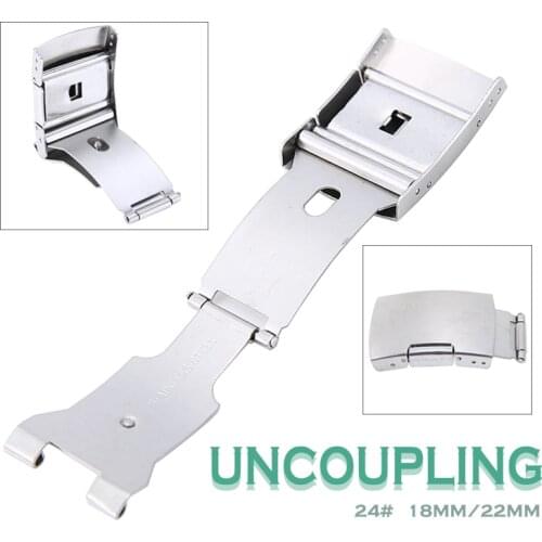 Fold Clasp Buckle Butterfly Deployment Band Stainless Steel Clasp Strap For Watch Bracelet Bands 12/16/18/20/22/24mm Accessories