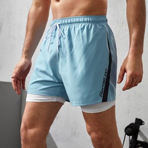 Sport Running Training Shorts Men Gyms Fitness Bodybuilding Workout Summer Beach Joggers Short Track Pants
