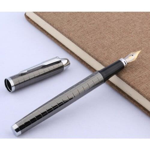 STUDENT METAL classic Feather Arrow Gun gray Sculpture line lattice gift Fountain Pen