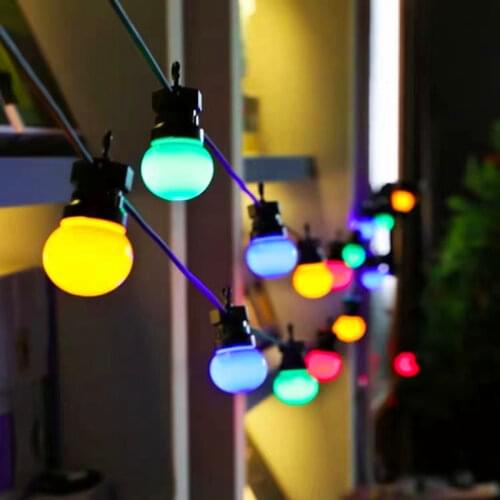 10/20M Led Globe String Fairy Lights Clear/Milky Christmas G50 Outdoor Waterproof Wedding Garden Party Patio Street Decoration
