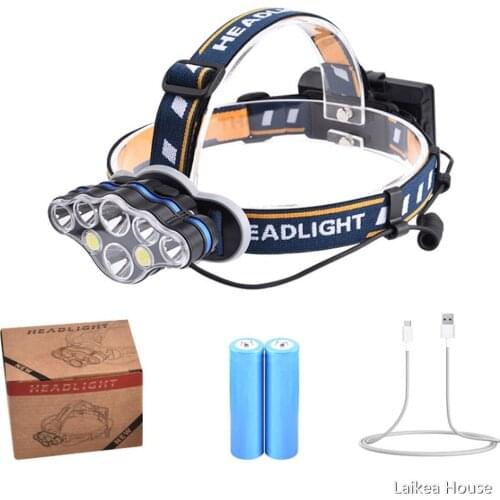 T6 LED Headlamp Headlight Torch Rechargeable Flashlight Work Camp Light Aluminum Alloy ABS Headlamp 2020 New Arrival Lighting