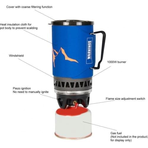 Camping Supplies Useful Portable Burner Propane Stove Outdoor Accessory Propane Stove Wind-proof for Backpacker