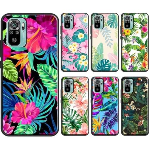 Tropical Leaves Flowers For Xiaomi Redmi Note 9S 8T 7 Note 10 8 9 Pro Case For Redmi 9A 9C 8A K40 9T Soft Cover