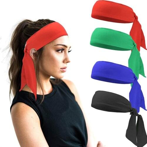 Solid Color Sport Yoga Headband Hair Elastic Bands for Women Men Stretch Outdoor Fitness Sweatband Head Ties 2 piece/lot