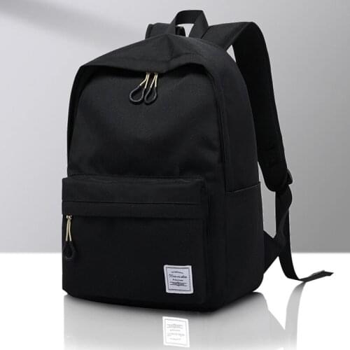 Oxford Waterproof Mens Backpack Travel Sport Backpack School Girl Boy 15.6 Inch Laptop Backpack Rucksack Solid Color Simple Ins