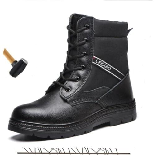 Unisex Autumn Fashion High Boots Steel Toe Cap Warm Breathable Winter Work Safety Shoes Outdoor Waterproof Non-slip Sneakers