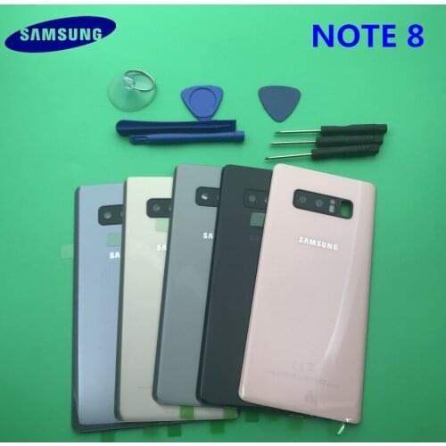 Original Battery Back Cover Glass Door Housing Replacement+Rear Camera Glass Lens Frame For Samsung Galaxy NOTE 8 N950 +tools