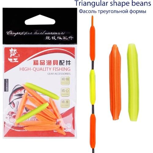 Yellow Orange Color DIY Conspicuous Triangular Diamond Shape Fishing Floats Drift Tail Fresh Water Fishing Tool Tool Accessories