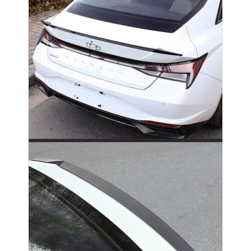 Spoiler Wing Style Black Painted for 2021 HYUNDAI ELANTRA 4DR Sedan New Rear Trunk ABS 1PCS