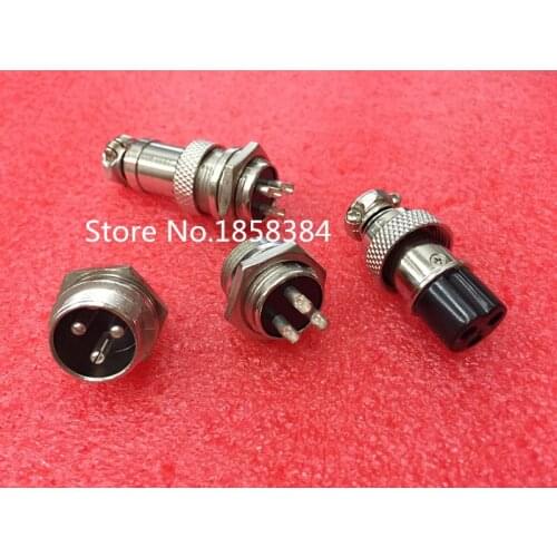 20pcs=10pair Male & Female Diameter 16mm Wire Panel Connector GX16 3P GX16-3 M16 circular connector Socket Plug