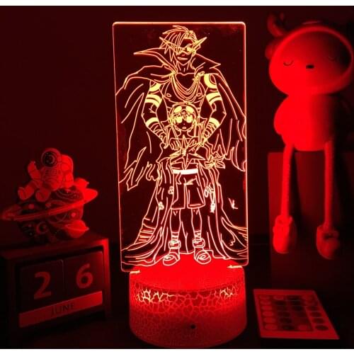 3D Anime Lamp Gurren Lagann Led Night Light Kamina Figure for Bedroom Decor Colorful Nightlight Mange Gift Acrylic Neon 3d Lamp