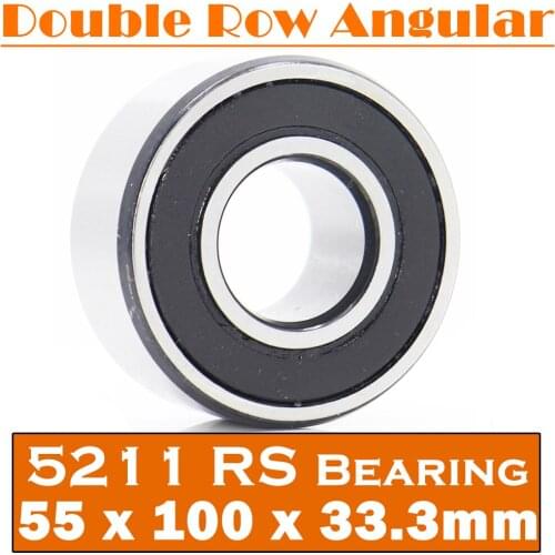 5211 2RS Bearing 55 x 100 x 33.3 mm ( 1 PC ) Axial Double Row Angular Contact 5211RS 3211 2RS 3056211 Ball Bearings
