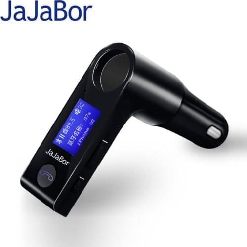 JaJaBor Bluetooth Car Kit Handsfree FM Transmitter A2DP Car MP3 Player Cigarette Lighter Port Support U Disk