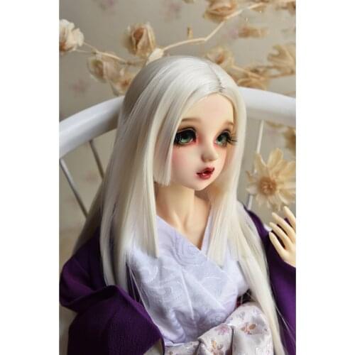 Bybrana Bjd Wig Sd Dolls High Temperature Fiber Girl Baby Hair Super Elegant And Wind in Three Knife Level 1/3 1/4 1/6