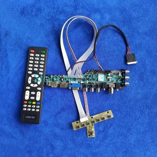 For LTN173KT01-B04/B07/B09/A01/C01/C09 LCD panel USB+AV DVB-T digital signal LVDS 40-Pin 1600*900 3663 controller board kit