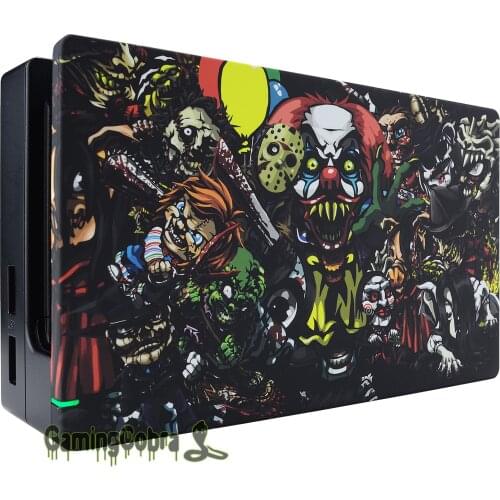 Custom Scary Party Soft Touch Grip Faceplate, DIY Replacement Housing Shell for Nintendo Switch Dock