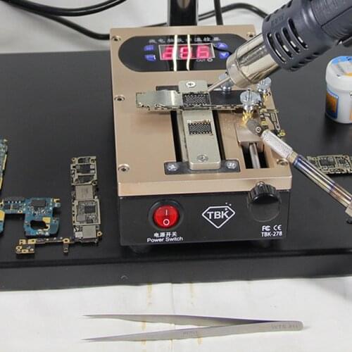 TBK-278 2in1 Mobile phone cover plate Bracket Separator Intelligent heating platform Disassemble A8 A9 CPU chip Glue removing