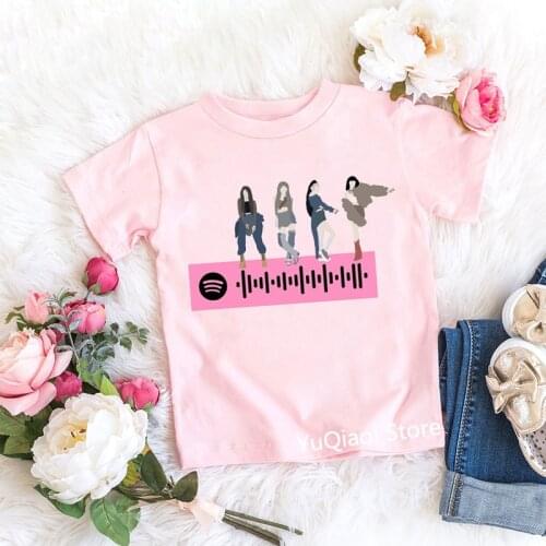 Kpop Style Streetwear How You Like That Girl T-Shirt Kids Teen Student Tops Graphic T Shirts Childrens Clothing 2 To 13 Years