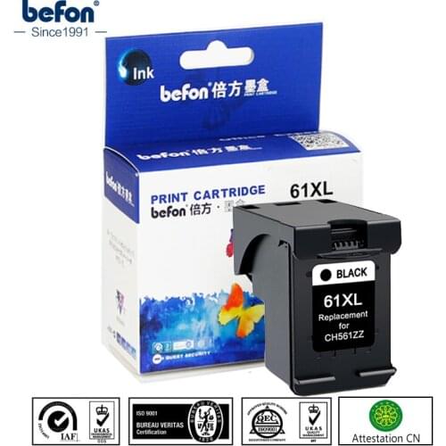 Befon 61 XL Black Ink Cartridge Replacement for HP 61XL HP61 Cartridge Deskjet 1000 1050 1050A 1510 2000 2050 2050A 3000 Printer