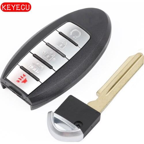 Keyecu Smart Remote Car Key Fob 5 Button 433.92MHz PCF7952 for Nissan Patrol 2014-2015 FCC ID : CWTWB1G744