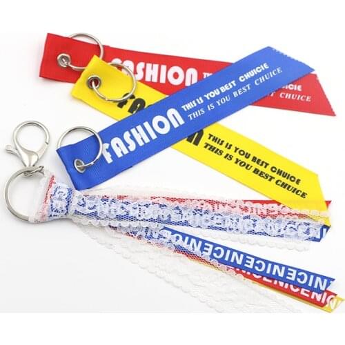 Letter Ribbon Clothes Pants Side Strip Decoration DIY Keychain Mobile Phone Ornaments Color Lace Ribbon