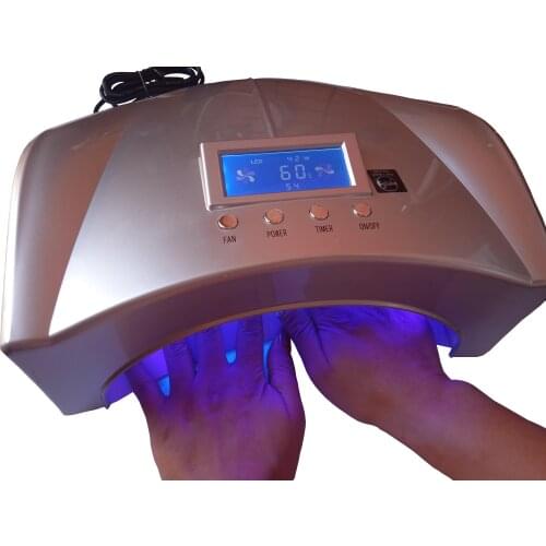 66W Big Size Ladys Double Hand Fast Dry Phototherapy Lamp LED+UV Shellac Curing Machine For Manicure Pedicure Spa