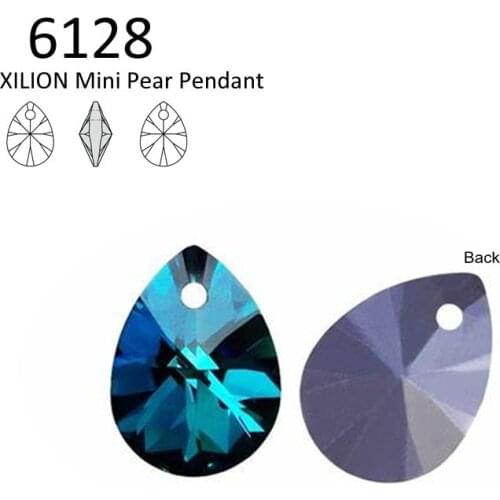 YL100% Original Crystal from Austria 6128 Xilion Mini Pear Pendant Bead DIY Kids Jewelry Gifts Making For Men and Women