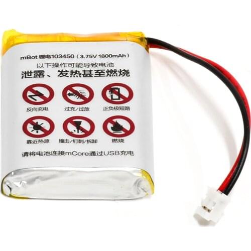 Original Makeblock mbot V1.0 or mbot V1.1 battery LiPo pil 7.4 V 1800 mAh battery USB Charging Line