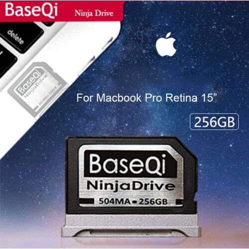 Original Baseqi Aluminum Minidrive with 256GB Storage for Macbook Pro Retina 15inch Year Late 2013 to 2015
