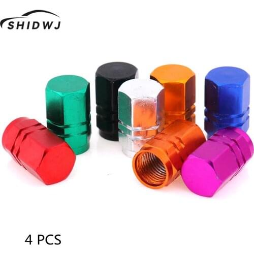 4pcs/set Anti-theft Aluminum Car Wheel Tires Valves Tyre Stem Air Caps Cove Dustproof Cover Car Accessories