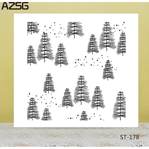 Christmas trees/pine Transparent Silicone Stamp for DIY Scrapbooking/Photo Album Decorative Card Making Clear Stamps Supplies