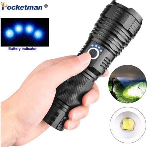 12000lm Most Powerful XHP70.2 LED Flashlight XHP50 Rechargeable USB Zoomable Torch XHP70 18650 26650 Hunting Lamp for Camping