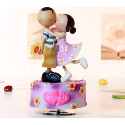 Rotating music box music box decorations birthday gift for girl friend in wedding and Christmas free shipping