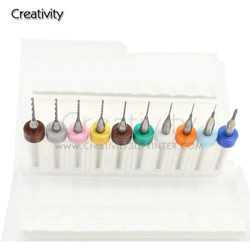 HighQuality Hard Alloy PCB Print Circuit Board Carbide Micro Drill Bits Tool 0.1 to 1mm for SMT CNC 10pcs/Set