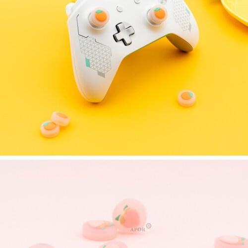 2021 New for PS5 PS4 Gamepad Fruit Thumb Stick Grip Cap Joystick Cover for XBOX for NS Switch Controller Silicone Caps