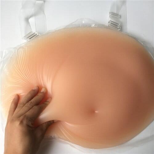 4~5 months fake belly real soft silicone tummy fake pregnant baby bump crossdressing 1500g