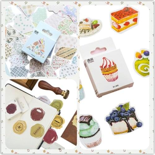 50pcs/pack Diary Notebook Decoration Scrapbooking Stickers Label Greeting Card Making Sticker 5 Styles Can Choose