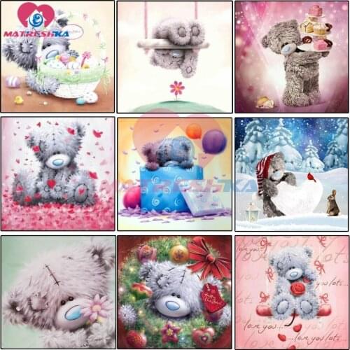 5d diamond painting cartoon bear Diamond embroidery entirely with square stones pictures of rhinestones diamond mosaic diy kit