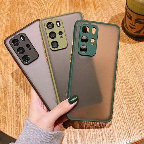 For Huawei P40 Pro P40 Lite Case Hard Transparent shockproof Lens Protect Back Cover case for huawei p30 p20 Pro P Smart Z 2019