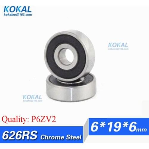[CM626RS-P6]Free Shipping 10pcs chrome steel ABEC-7 P6 high precision ball bearing 626RS 160026RS bearing 6*19*6