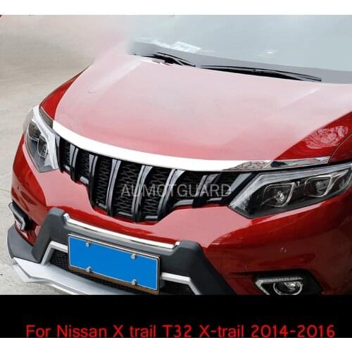 For Nissan X trail T32 X-trail 2014-2016 Car hood decorative bright hood hood ABS decorative stickers car decoration accessories